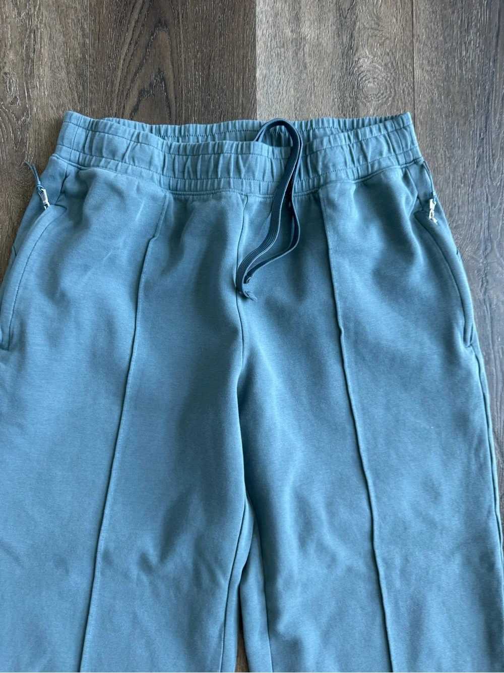 Old Navy Wide Leg Drawstring Sweatpants in Dusty Teal Size Large